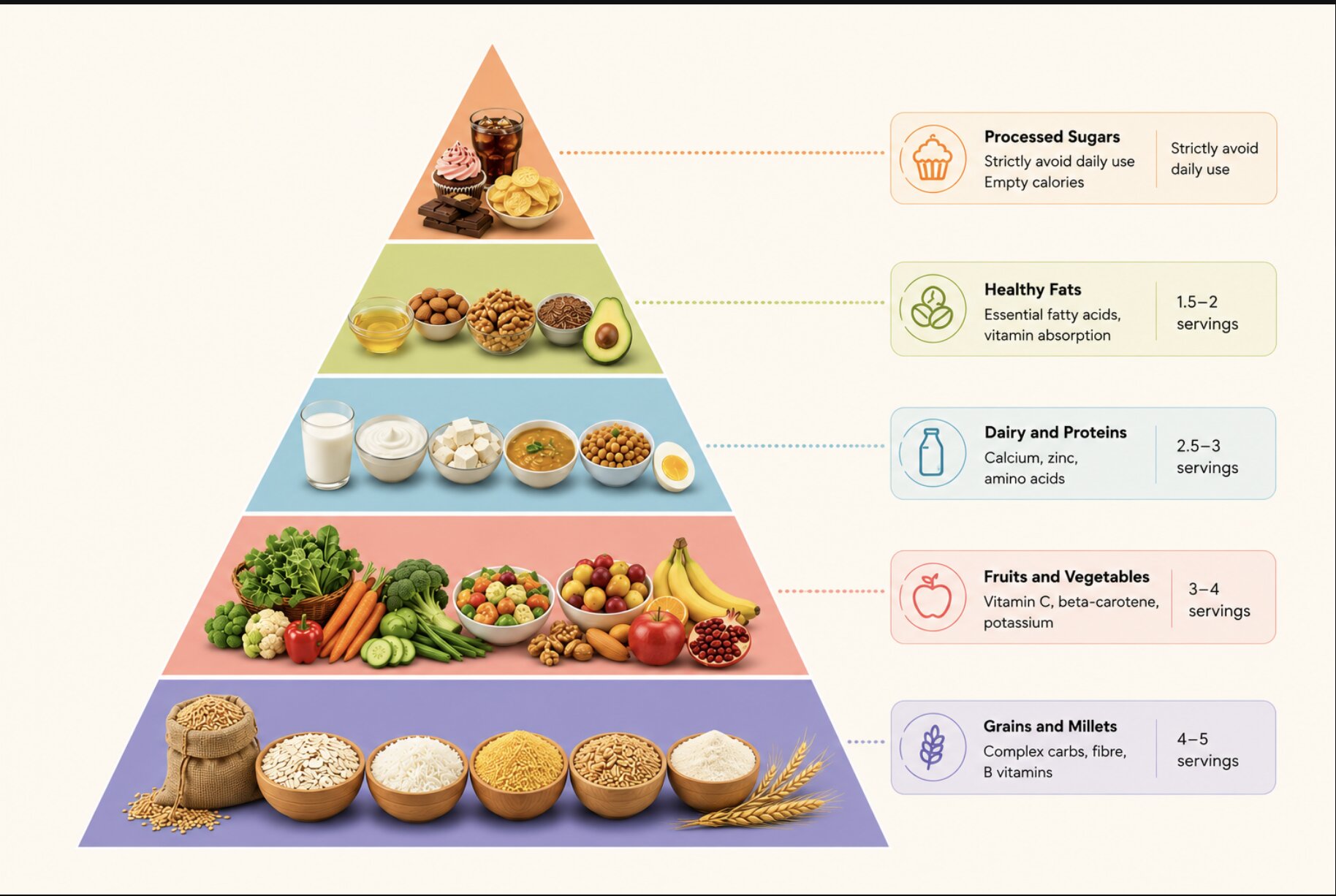 The Balanced Food Pyramid for Kids: ICMR-NIN Daily Servings & Diet Chart